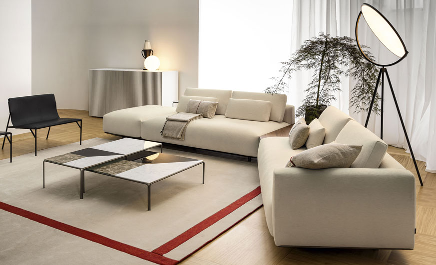 Corner composition white Billie sofa