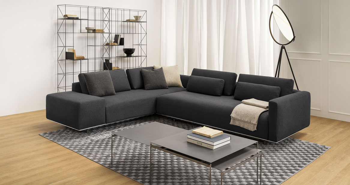 Corner composition Billie grey sofa