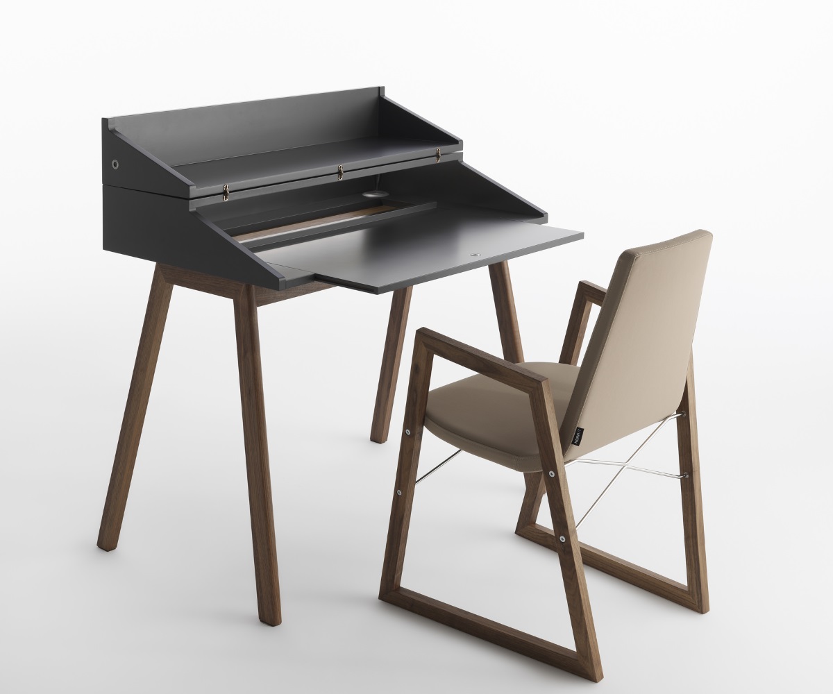 Bureau Directionnel EXCELLENCE 200x180x76cm - Marron / Gris