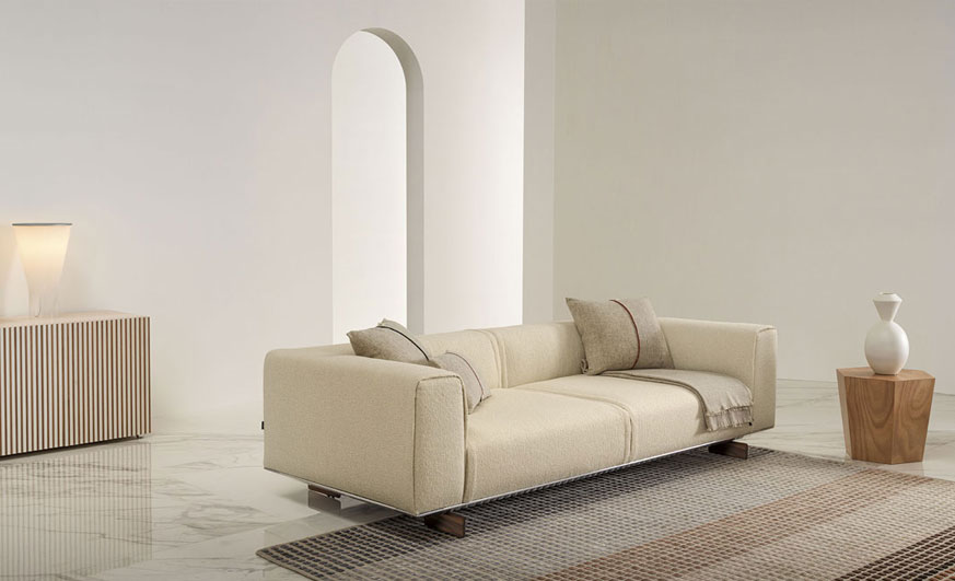 Coleman white corner sofa composition