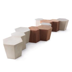 Sgabello e Tavolino Hexagon Legno